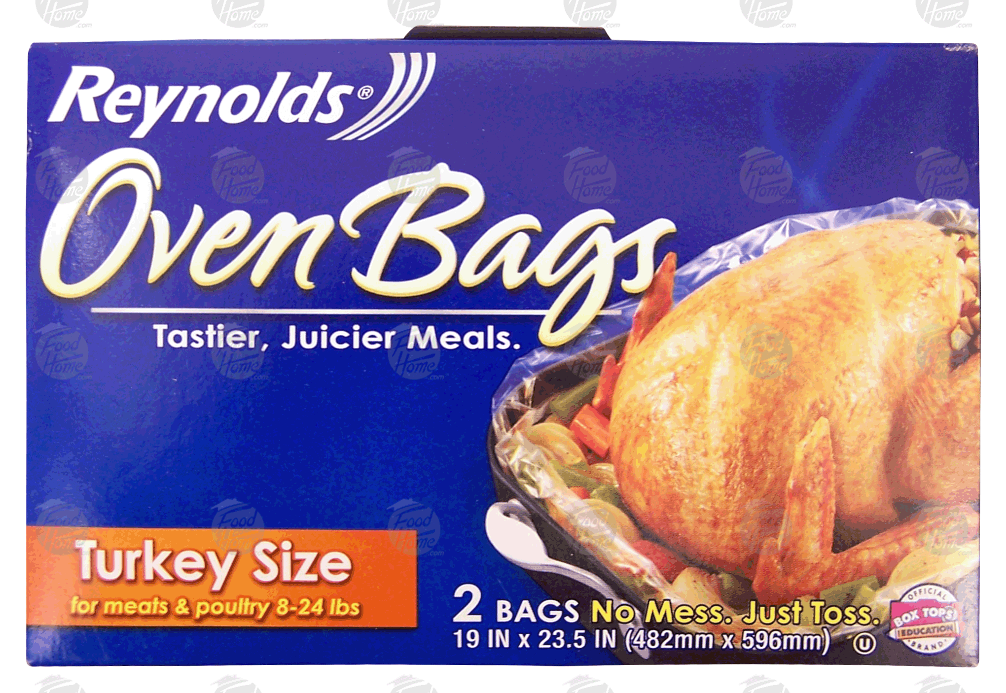 Reynolds Oven Bags turkey size, for meats & poultry 8-24 lbs, 19 in x 23.5 in Full-Size Picture